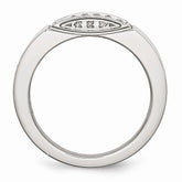 Sophia Jewelers Stainless Steel Diamond Wedding Band Polished Elegant Design